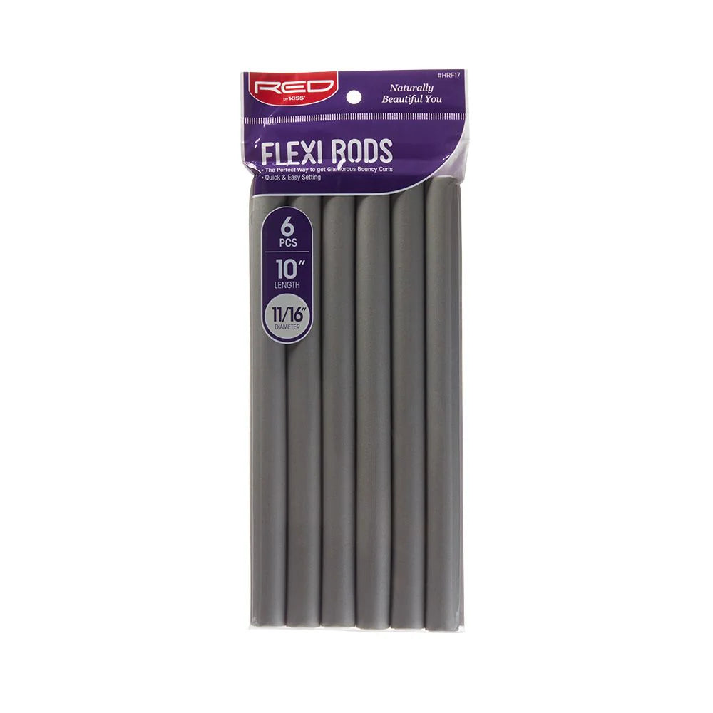 Red By Kiss Flexi Rods 10" Length 11/16" Diameter (6Pcs)