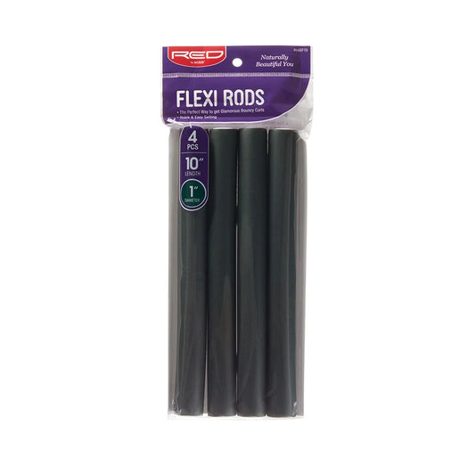 Red By Kiss Flexi Rods 10" Length 1" Diameter (4pcs)