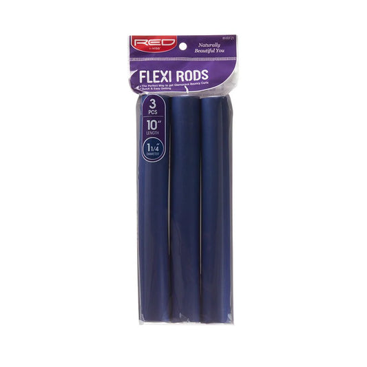 Red By Kiss Flexi Rods 10" Length 1 1/4" Diameter (3pcs)
