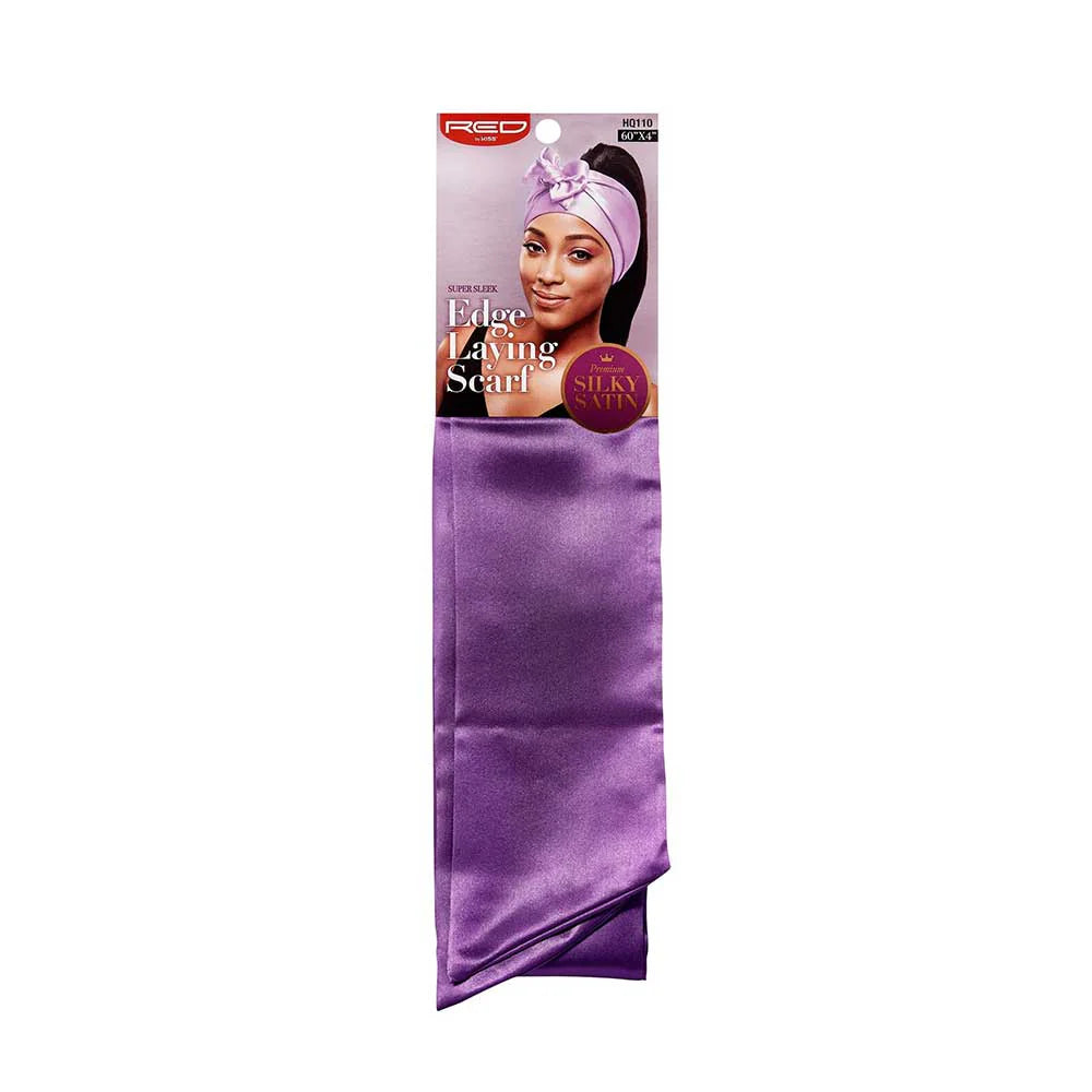 Red By Kiss Silky Satin Edge Laying Scarf (Purple)