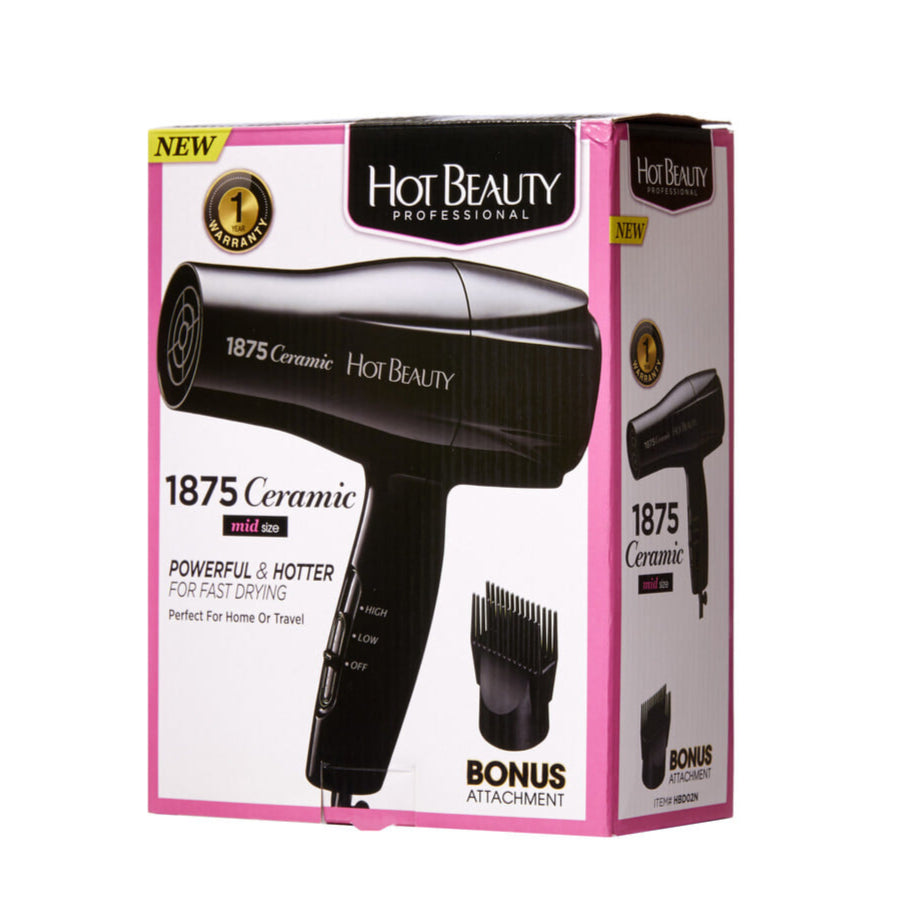 Hot Beauty 1875 Ceramic Styling Dryer (Mid Size)