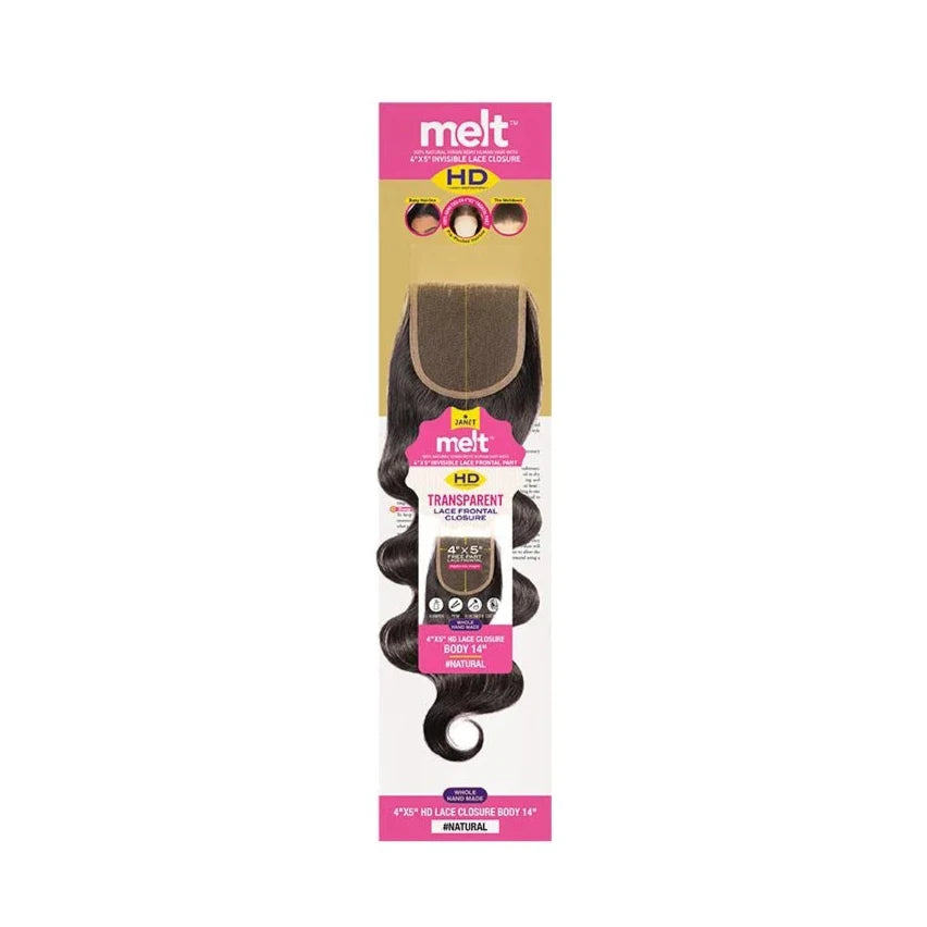 Janet Collection Melt 4x5 HD Lace Closure Body Wave NAT/613