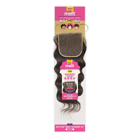 Janet Collection Melt 6x6 HD Lace Closure Body Wave
