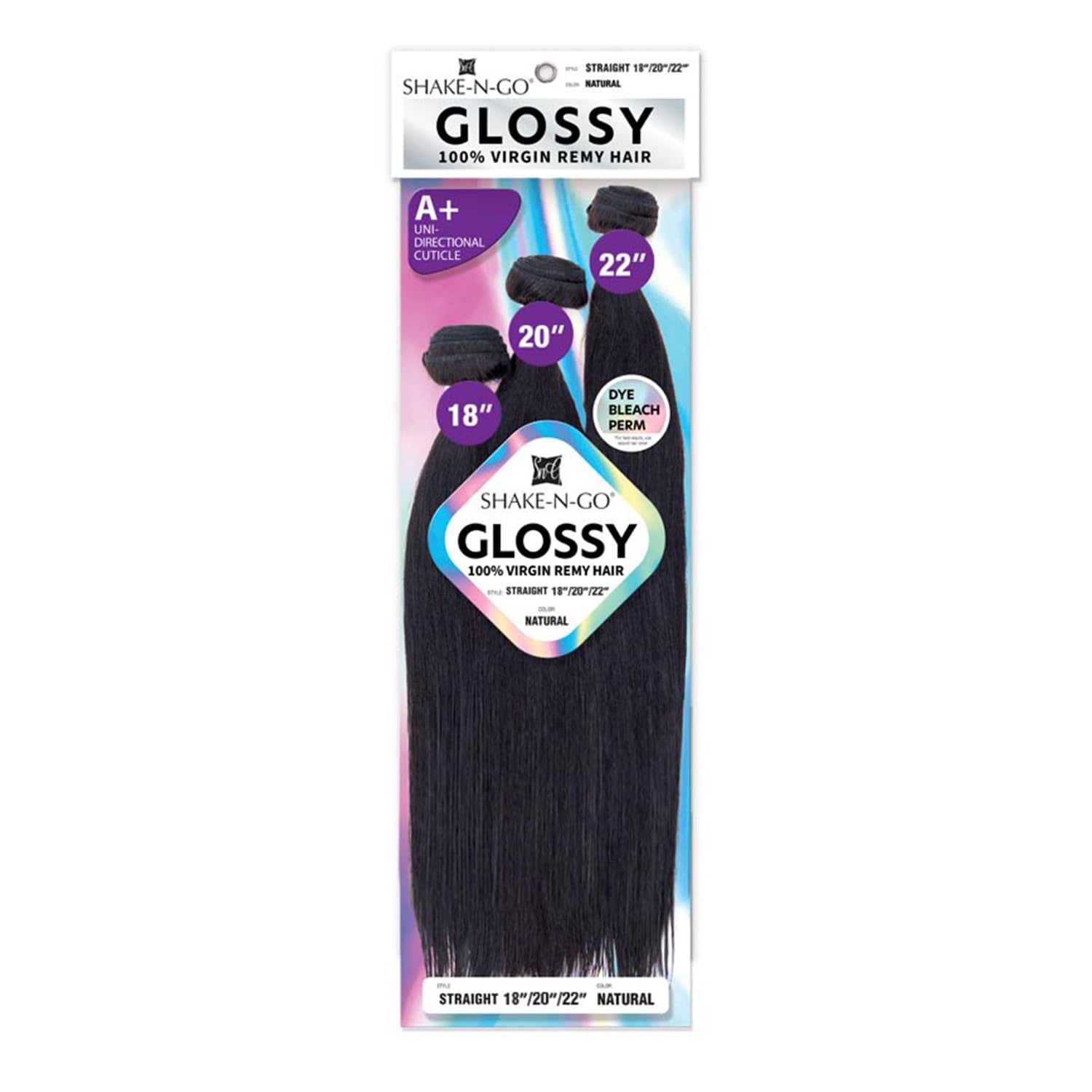Shake N Go Glossy Straight 100% Virgin Remy Human Hair