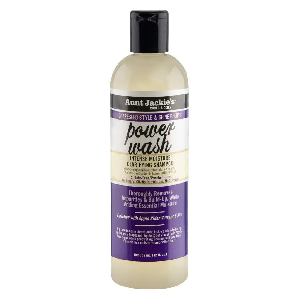 Aunt Jackies Grapeseed Power Wash Intense Moisture Clarifying Shampoo 12oz