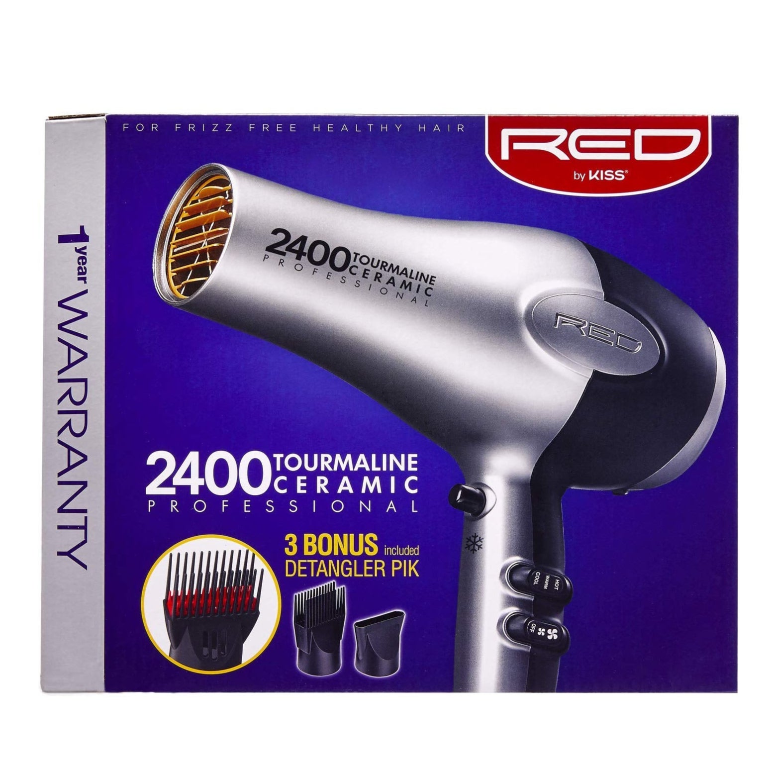 RED by Kiss 2400 Tourmaline Ceramic Technology Professional Blow Dryer