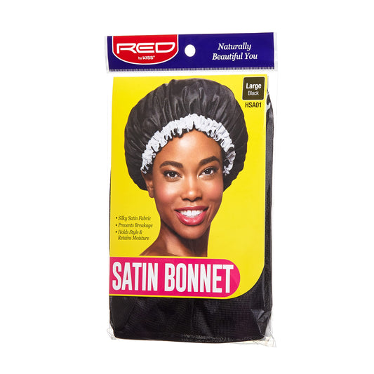 Red By Kiss Silky Satin Bonnet Large (Black)