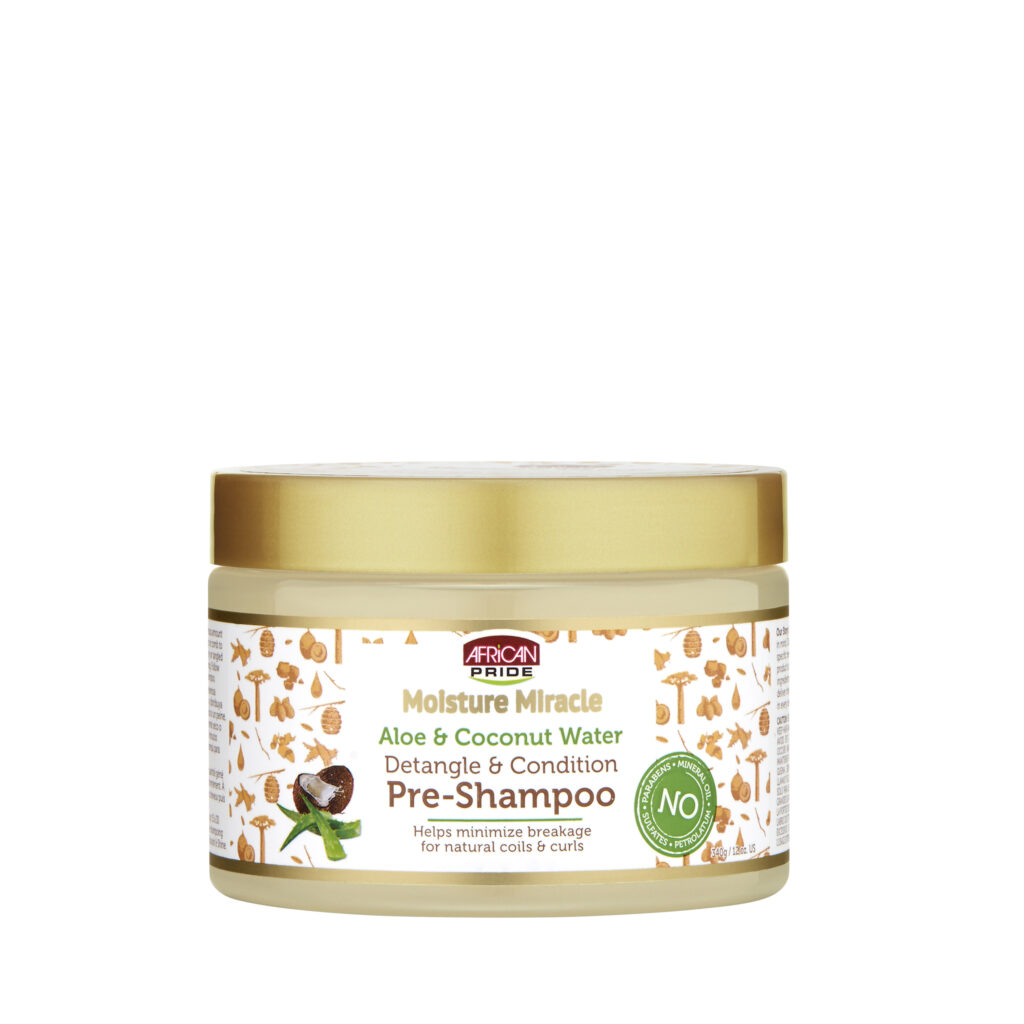 African Pride Moisture Miracle Aloe & Coconut Water Pre-Shampoo  12oz