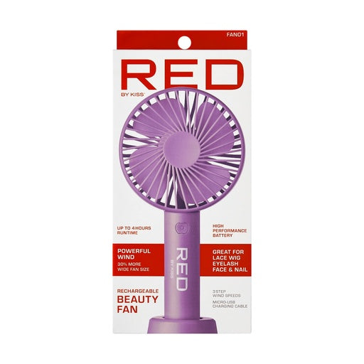 Red by Kiss Portable Handheld Rechargeable Beauty Fan