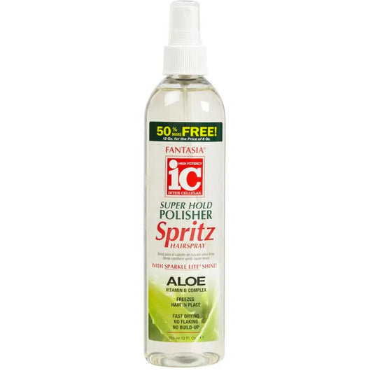 Fantasia IC Hair Polisher Aloe Super Hold Spritz 10 oz