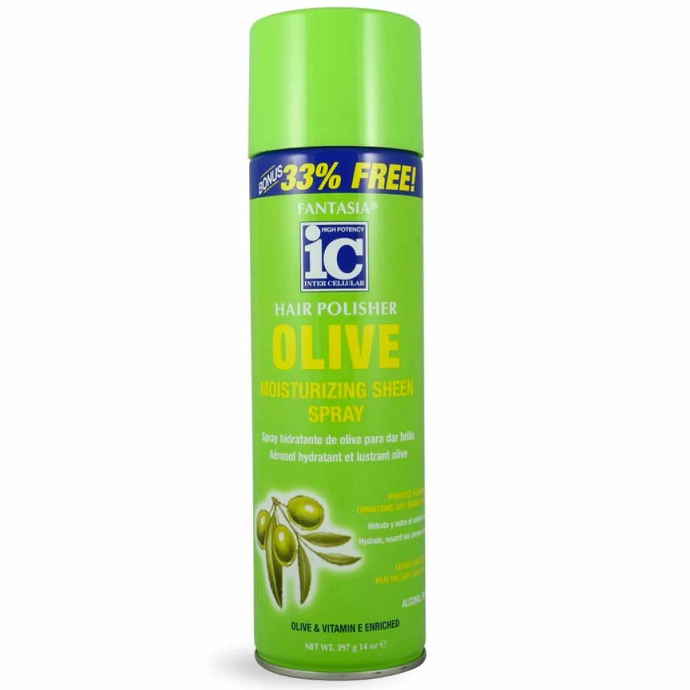 Fantasia IC Hair Polisher Olive Moisturizing Sheen Spray 14 oz