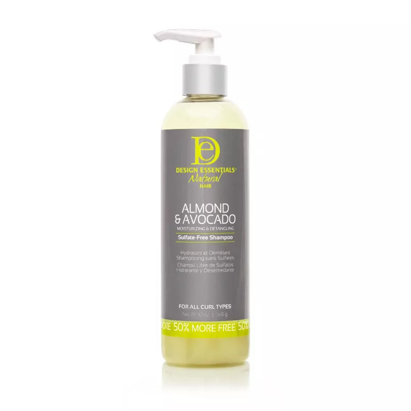 Design Essentials Almond & Avocado Moisturizing & Detangling Sulfate-Free Shampoo 12oz