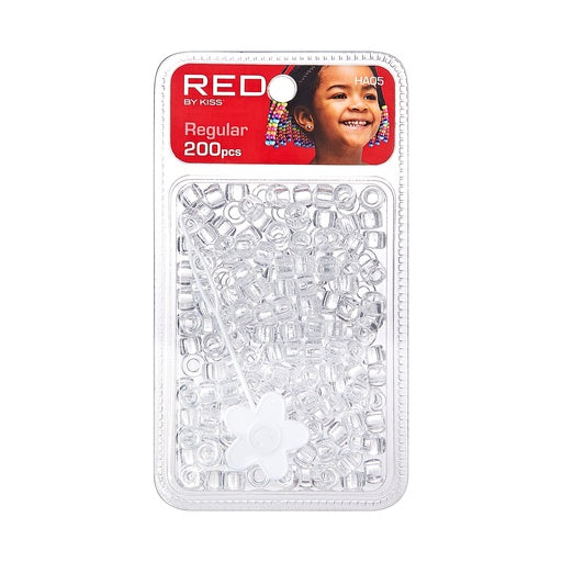 Red By Kiss Regular Hair Beads 200pcs (Clear)