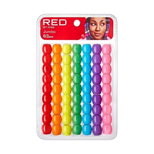Red By Kiss Jumbo Vivid Assorted Hair Beads 63pcs