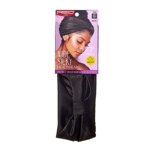 Red By Kiss Wide Silky Headwrap (Black)