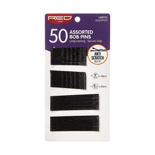 Red By Kiss Bob Pins Assorted Sizes 50pcs