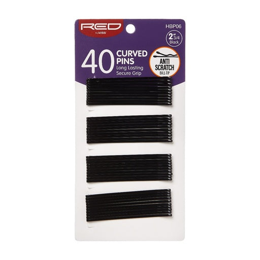Red By Kiss Curved Pins 40pcs (2 3/4")