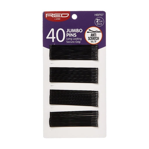 Red By Kiss Jumbo Pins 40pcs (2 3/4")