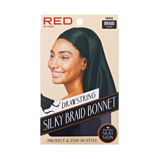 Red By Kiss Silky Braid Bonnet (Black)