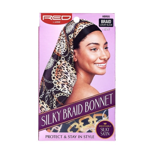 Red By Kiss Silky Braid Bonnet (Leopard/Luxury Black)