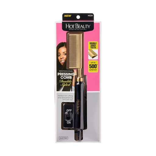 Hot Beauty Professional Pressing Comb (Double Side Teeth)