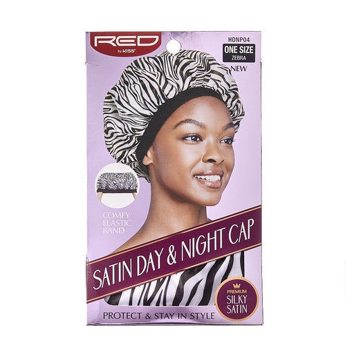 Red By Kiss Satin Day & Night Cap (Zebra)