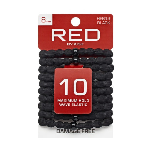 Red By Kiss Cotton Elastic Hair Band 8mm (10ct)