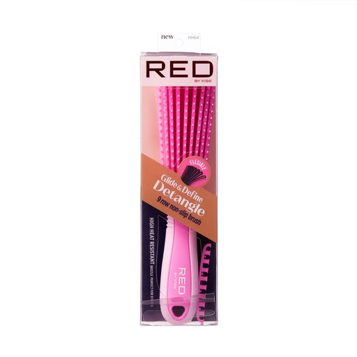 Red By Kiss Glide and Define Detangle Brush (Pink)