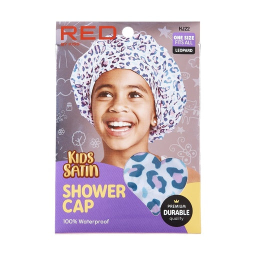 Red By Kiss Kids Satin Shower Cap (Leopard)