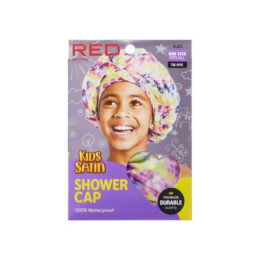 Red By Kiss Kids Satin Shower Cap (Tie Dye)