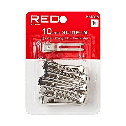 Red By Kiss Slide in Clip 10pcs (1 3/4")