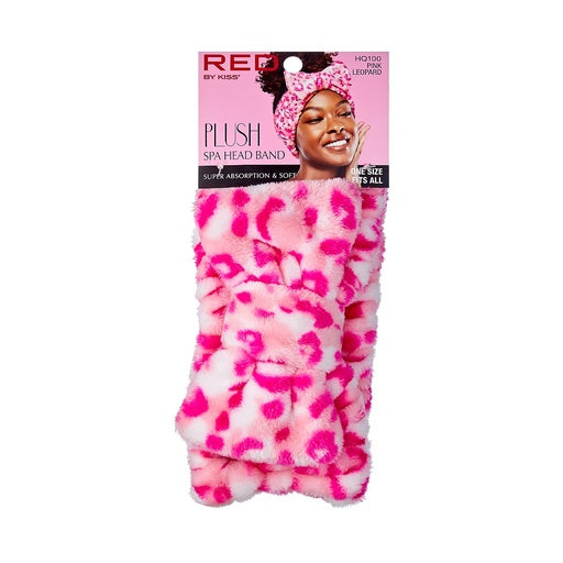 Red By Kiss Plush Spa Headband (Pink Leopard)