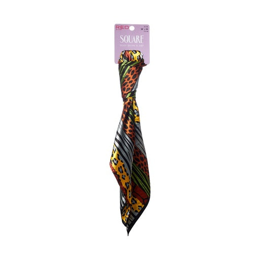 Red By Kiss Silky Satin Square Scarf (Animal)