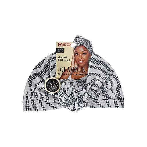 Red By Kiss Glamour Top Knot Turban (Zebra)