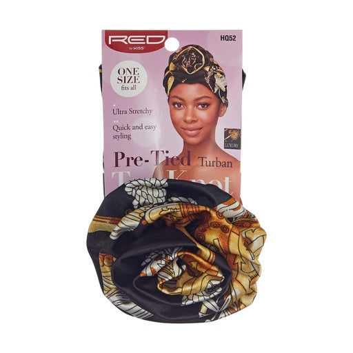 Red By Kiss Top Knot Turban (Luxury)