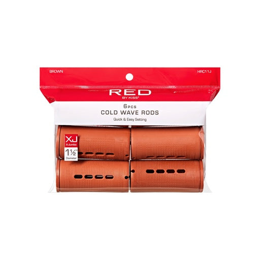Red By Kiss Cold Wave Rods 1 1/2" Diameter X-Jumbo (6pcs)