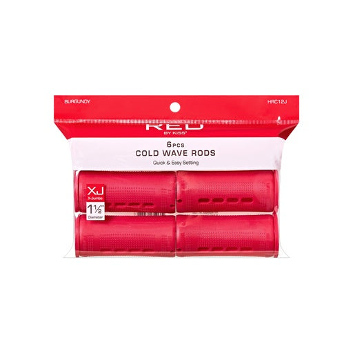 Red By Kiss Cold Wave Rods 1 1/2" Diameter X-Jumbo (6pcs)