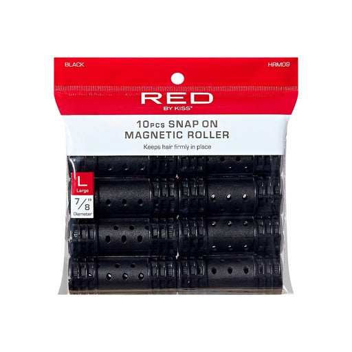 Red By Kiss Snap On Magnetic Rollers 7/8" Diameter Long (10pcs)