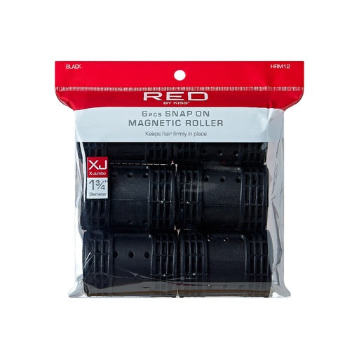 Red By Kiss Snap On Magnetic Rollers 1 3/4" Diameter X-Jumbo (6pcs)