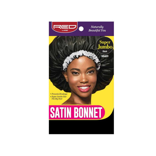 Red By Kiss Satin Bonnet Super Jumbo (Black)