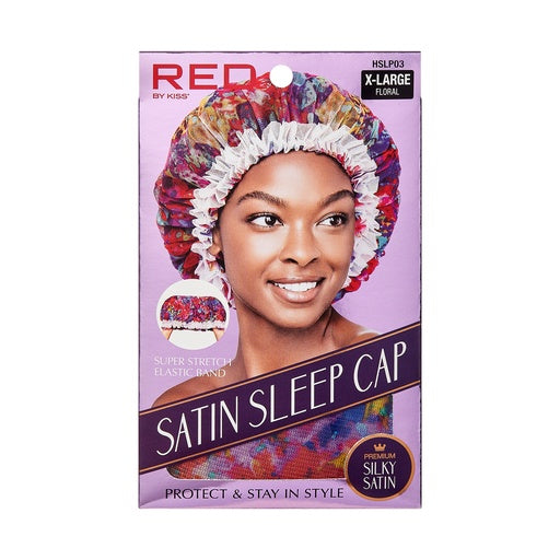 Red By Kiss Silky Satin Sleep Cap X-Large (Floral)