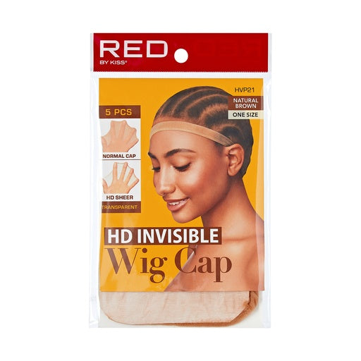 Red By Kiss HD Invisible Wig Cap 5pcs (Natural Brown)