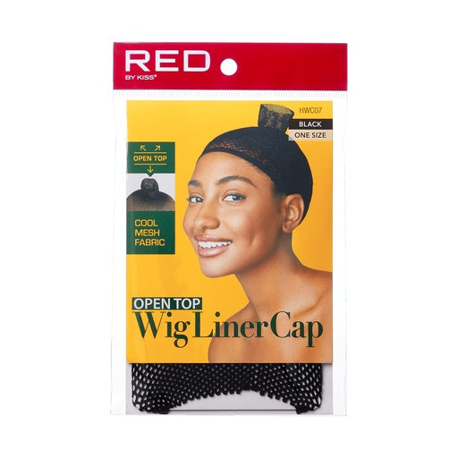 Red B Kiss Open Top Weaving Cap (Black)
