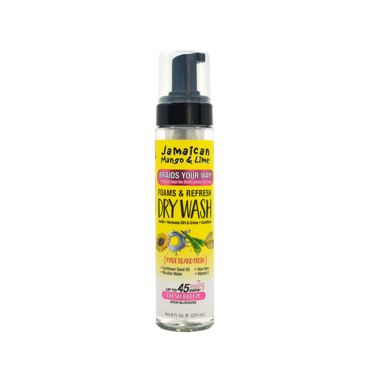 Jamaican Mango & Lime  Braids Your Way Foams & Refresh Dry Wash 8oz