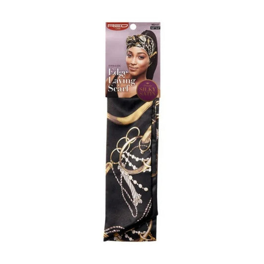Red By Kiss Silky Satin Edge Laying Scarf (Luxury)