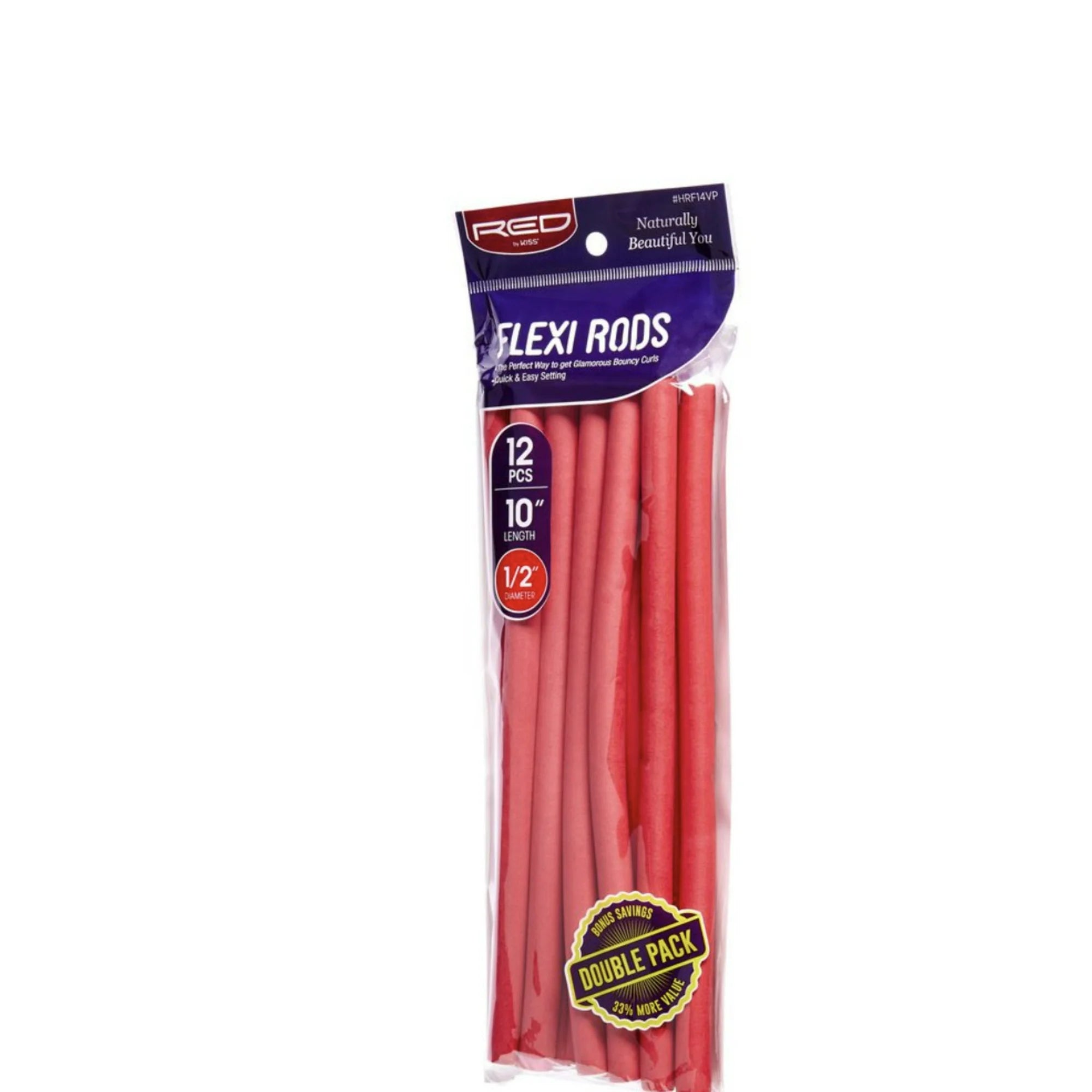 Red By Kiss Flexi Rods 10" Length 1/2" Diameter (12pcs)