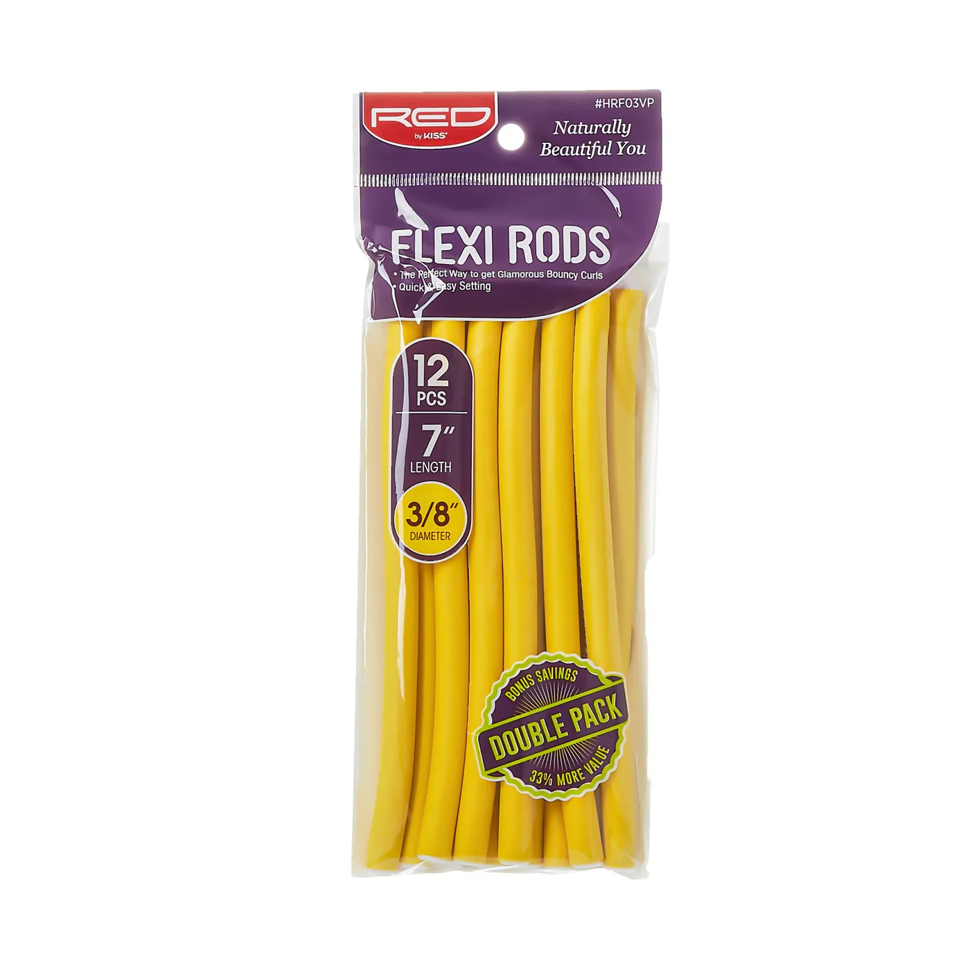 Red By Kiss Flexi Rods 7" Length 3/8" Diameter (12pcs)