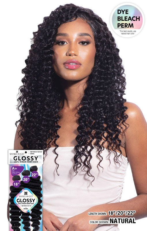 Shake N Go Glossy Deep Wave 100% Virgin Remy Human Hair