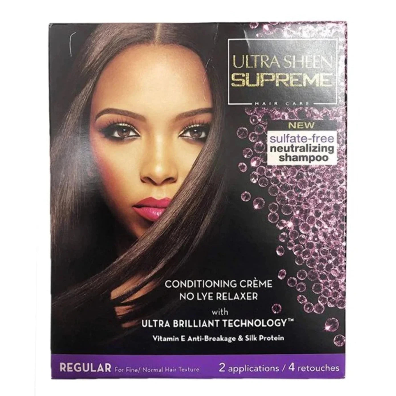 Ultra Sheen Supreme No Lye Relaxer Conditioning Hair Creme, Regular