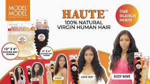 Model Model Haute Deep Curl 100% Natural Virgin Human Hair